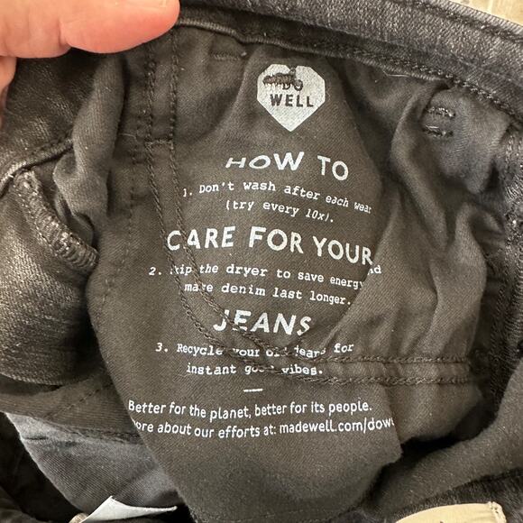 madewell curvy roadtripper black skinny jeans womens 27 high rise stretch denim - Picture 7 of 13